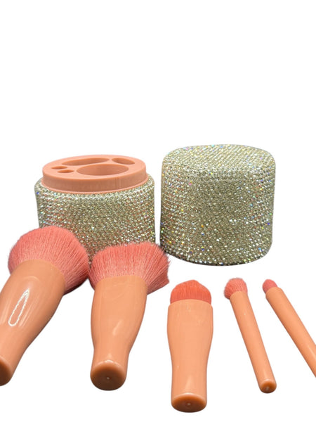 Rhinestone make up brush stand - Golden Caviar Skin Care