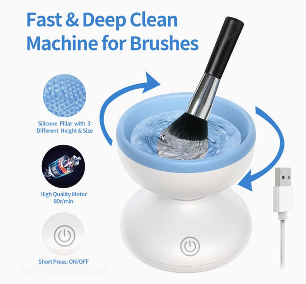 Makeup brush machine cleaner - Golden Caviar Skin Care